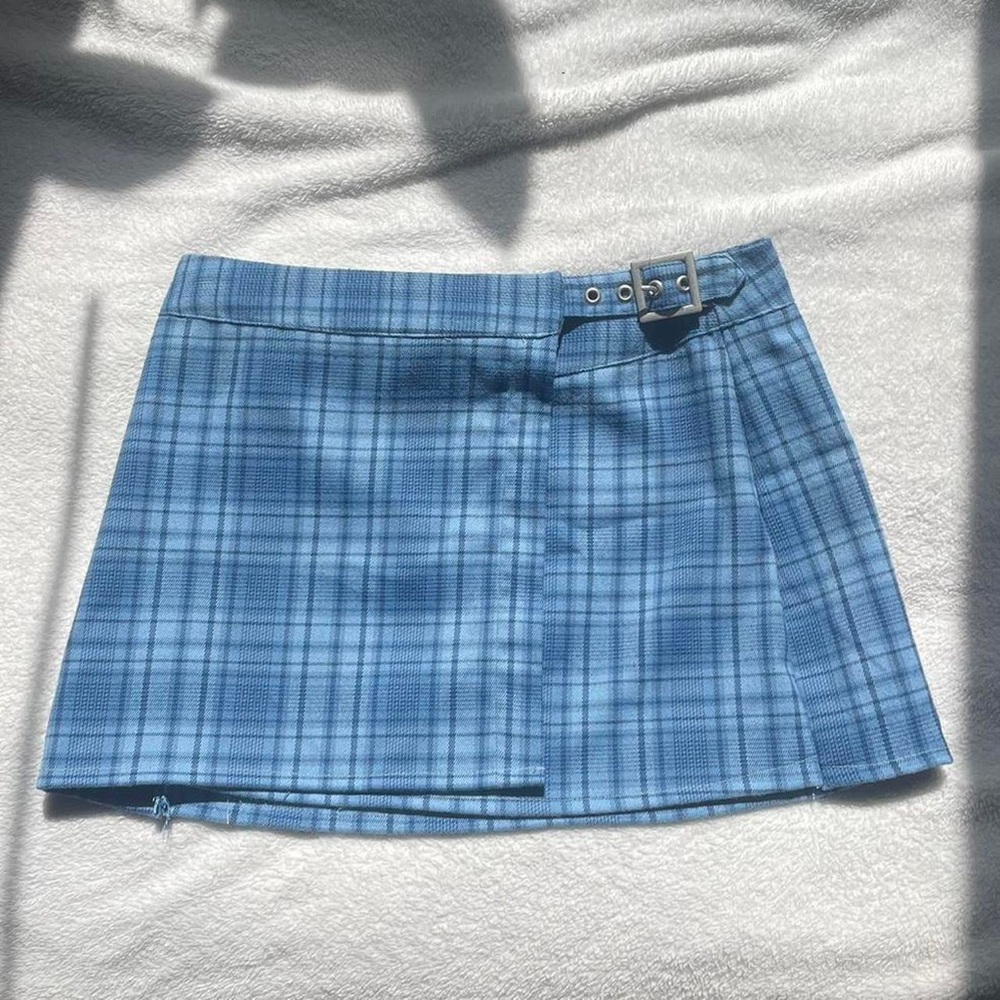 Blue Plaid Women's Skirt